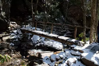 snowy hike