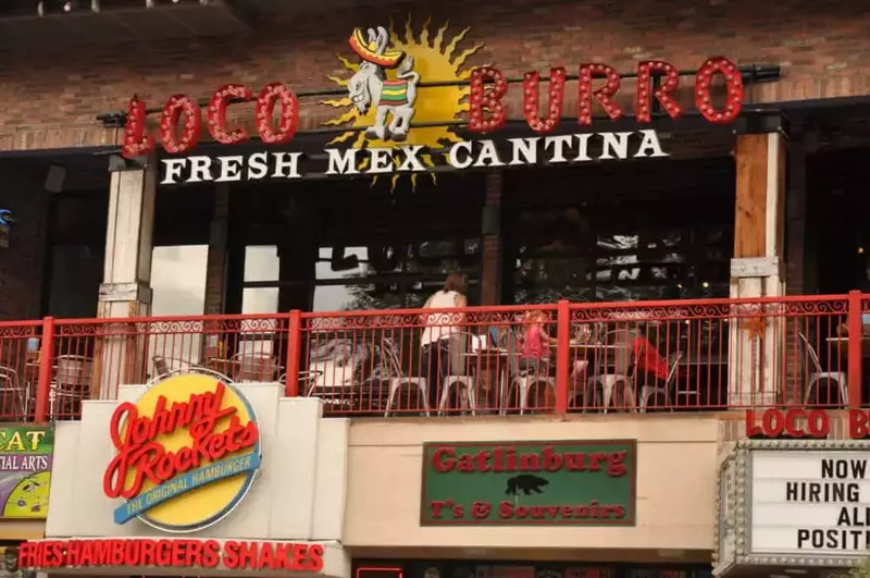 loco burro sign in gatlinburg