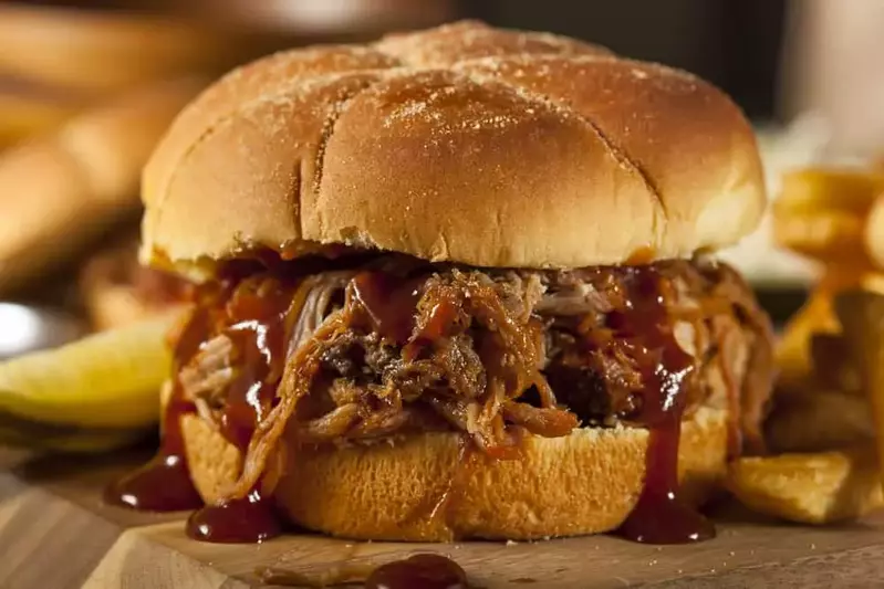 BBQ pulled pork sandwich