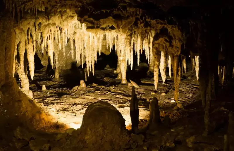 inside a cave