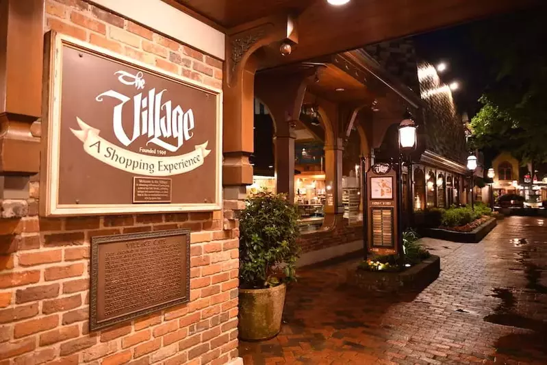 the village shops at night