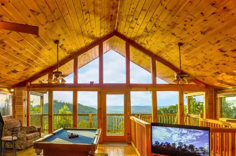 Clear View cabin in the Smoky Mountains