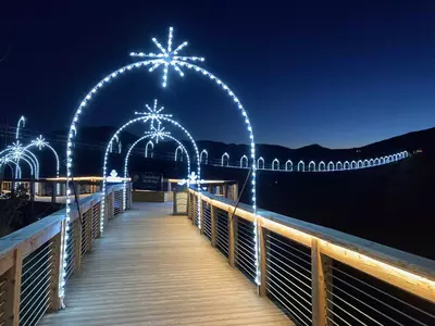 christmas lights at gatlinburg skypark